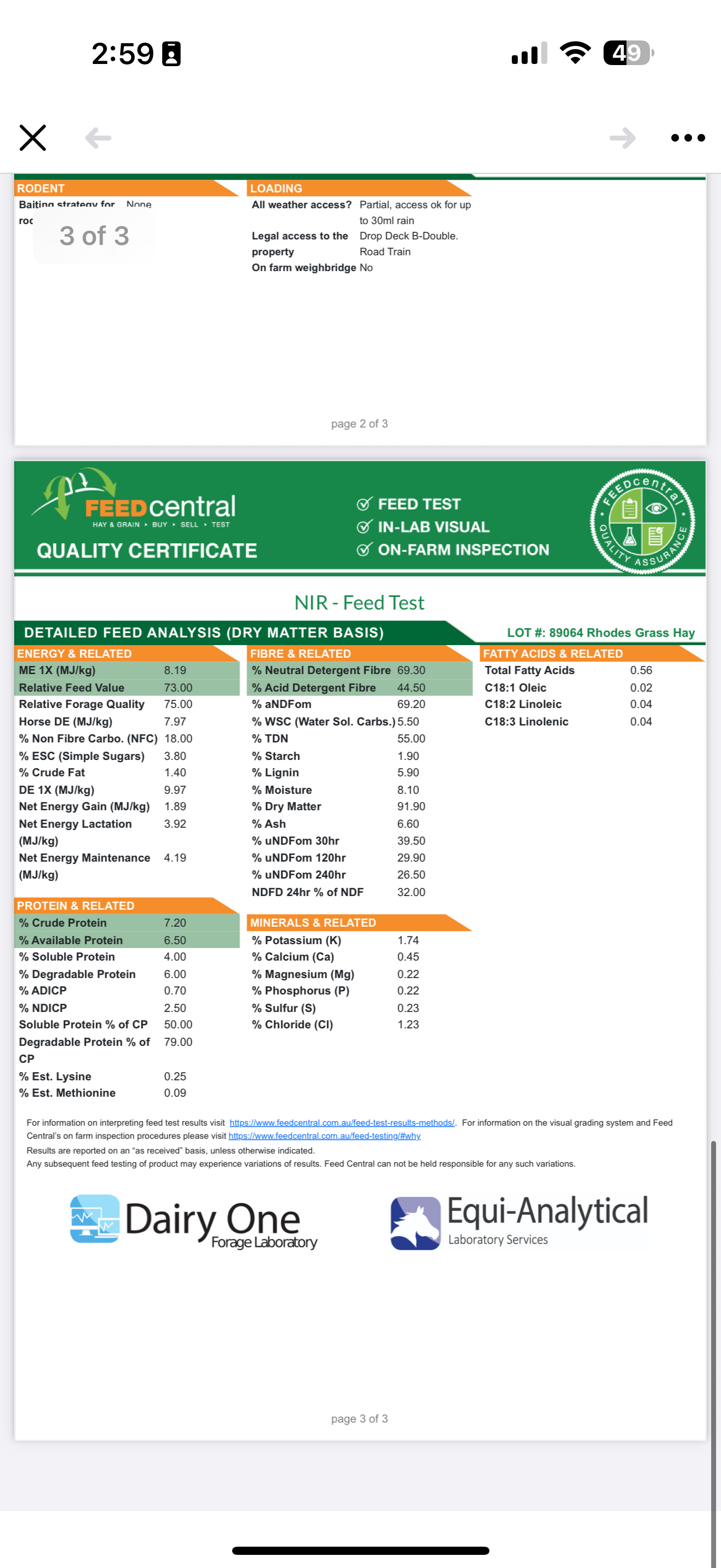 Low Sugar Rhodes Grass (STEAMED)- 14 pack - $24/bale